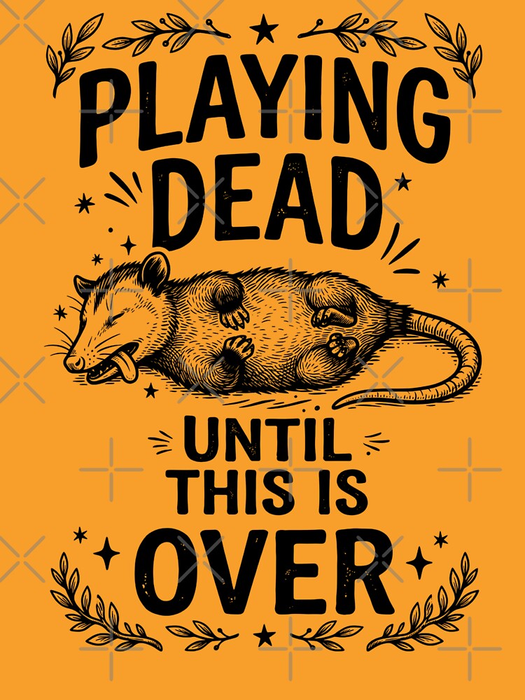 Playing Dead Until This Is Over Opossum by MagicTheDog