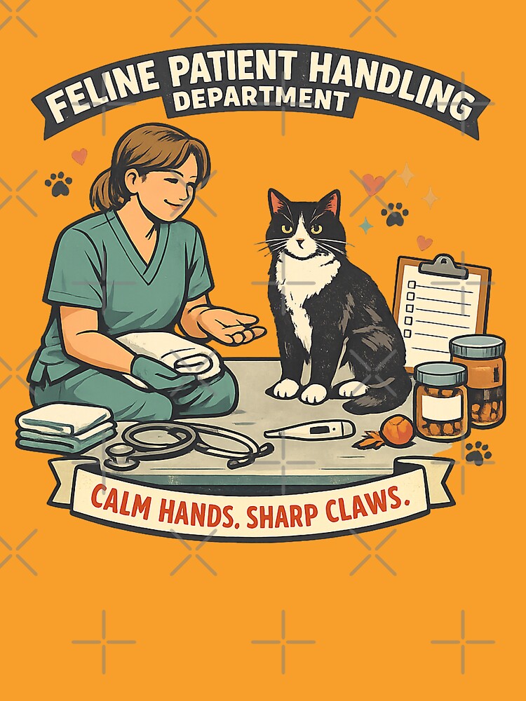 Feline Patient Handling Department – Calm Hands Sharp Claws by Concrete Coffee Studio
