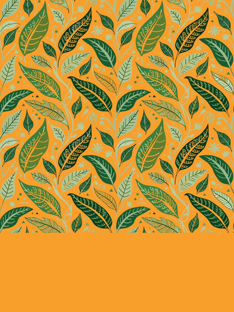 Enchanted Green Foliage – Whimsical Botanical Leaves Seamless Pattern by Mousy17