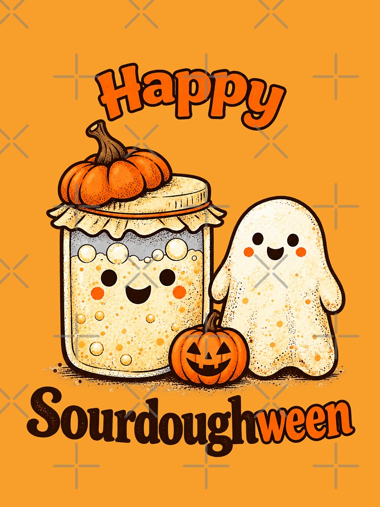 Happy Sourdoughween | Cute Sourdough Halloween Pun by azule1