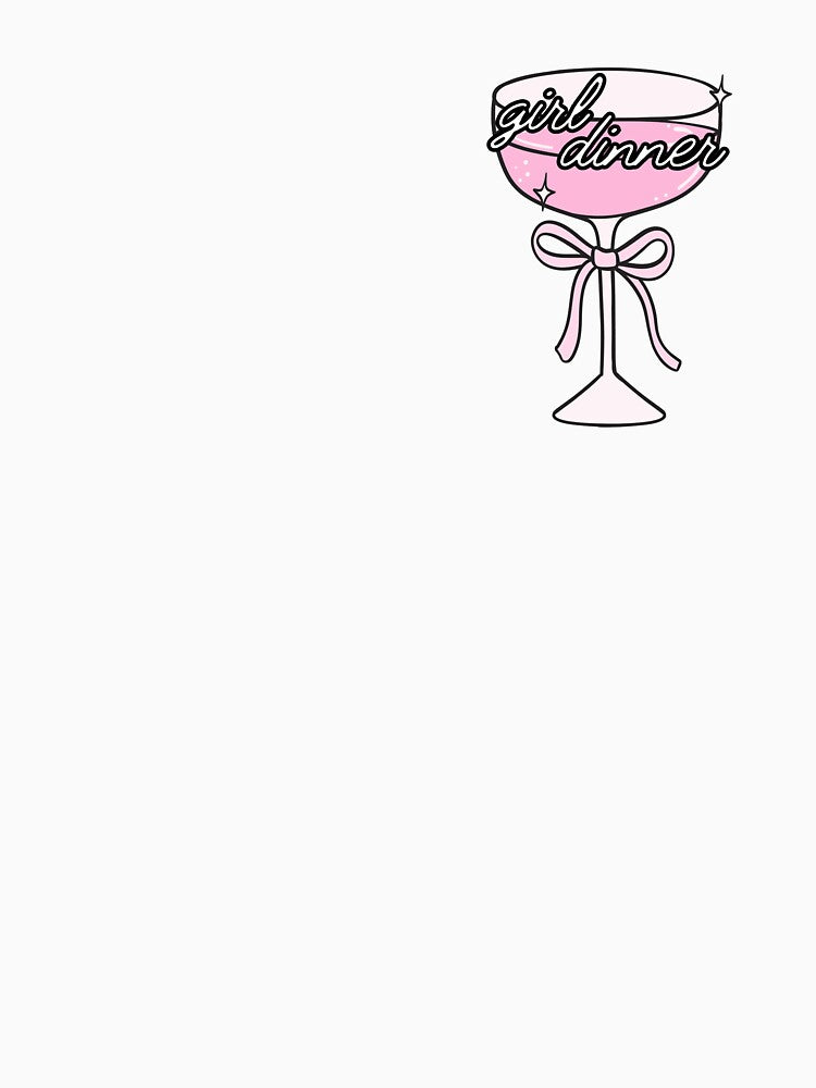 Girl Dinner Aesthetic Pink Cocktail Sticker by Annotated Aesthetic