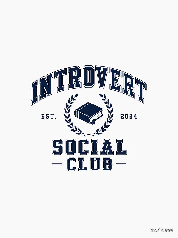Introvert Social Club - Ironic Varsity College Logo by morikuma