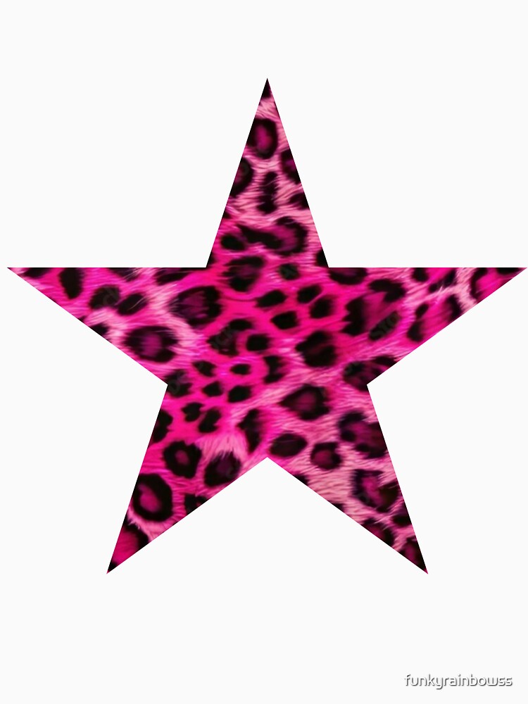 pink leopard print star by funkyrainbowss