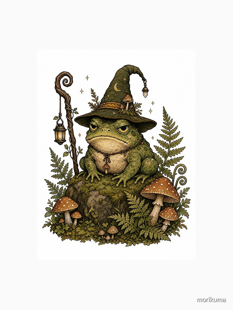Wizard Frog - Goblincore Aesthetic Forest Magic by morikuma