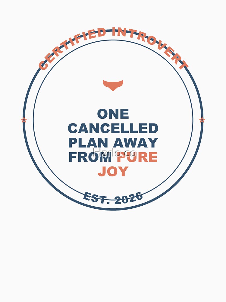Introvert Cancelled Plans Badge - Gift - Light Edition by Harlo.co