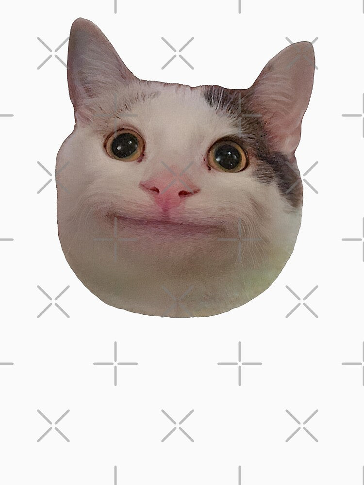 Smiling Beluga Cat Meme Face by fomodesigns