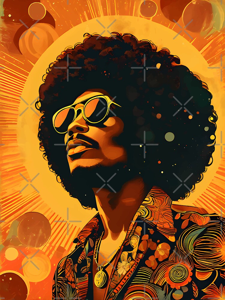 Retro 70s Pop Art Orange Brown #2 by Prints and Lifestyle