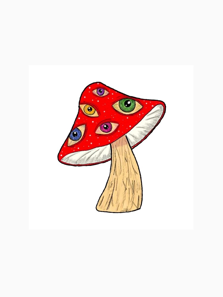 Trippy mushroom with 5 eyes by BrontesWhimsyStore