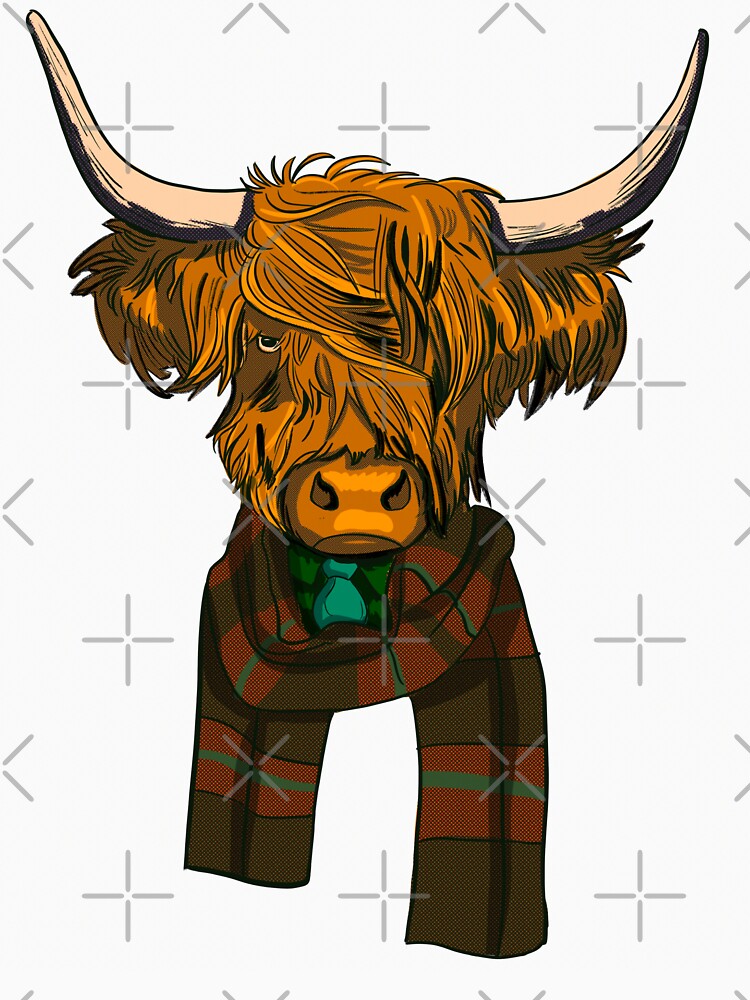 Christmas Business Highland Cow by I Am Cuta