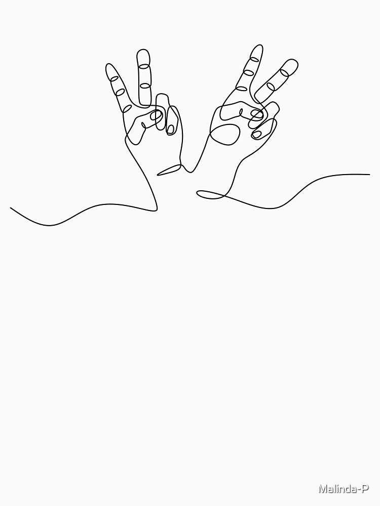 Hand line drawing - Minimalist One Line Illustration by The Artfiller