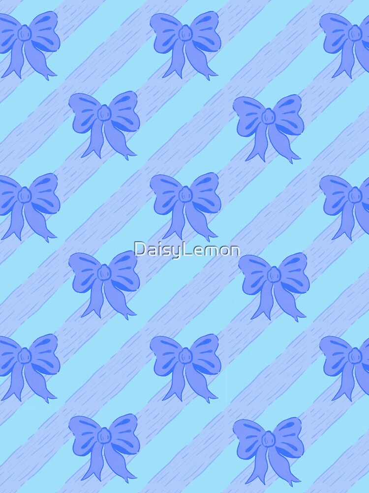 Blue Lavender Bows and Stripes by DaisyLemon
