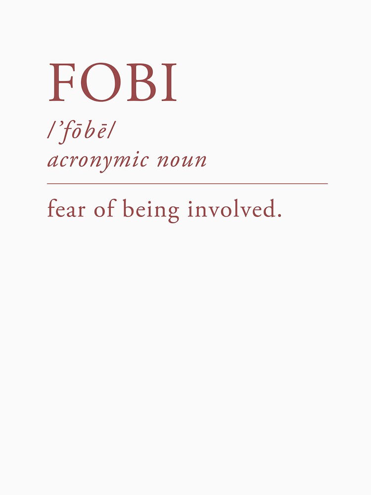 FOBI: fear of being involved (for the introverts) by The Retro Stop