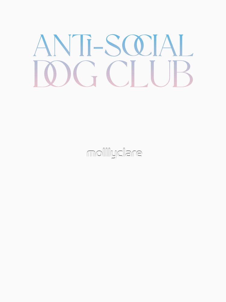 Anti-Social Dog Club in Pink and Blue Ombré – Funny Stickers, T-Shirts & More by Stickers by @molllyclare