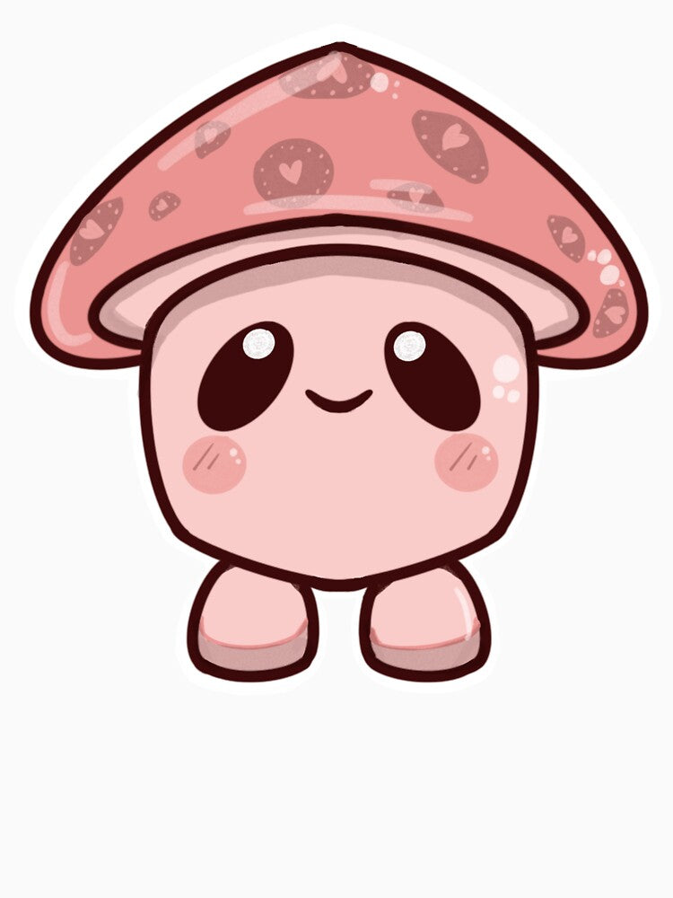 Cute Pink Mushroom Sticker by artiistsama