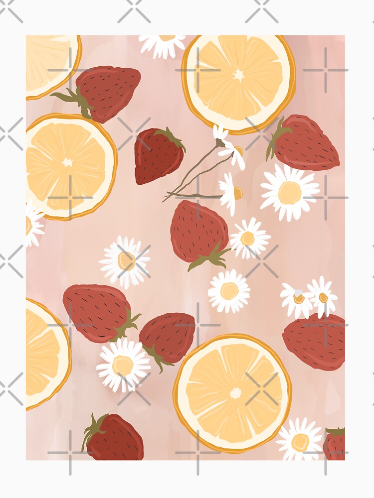 Strawberry Cocktail Fruity Pattern | Summer Strawberries Sticker | Strawberry Phone Case by SimplyClarke