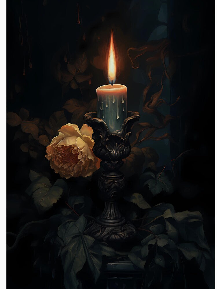 Infinite glow candle dark academia gothic cottagecore decor by Mehak  Khan