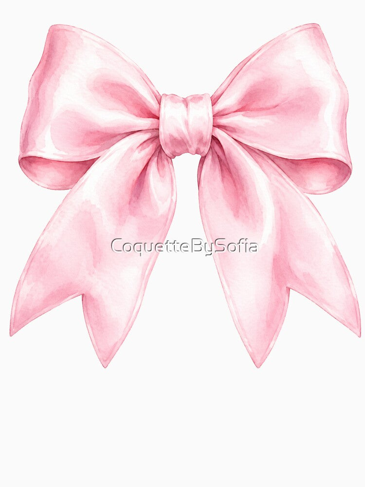 Pink Satin Bow Coquette Aesthetic Sticker by CoquetteBySofia