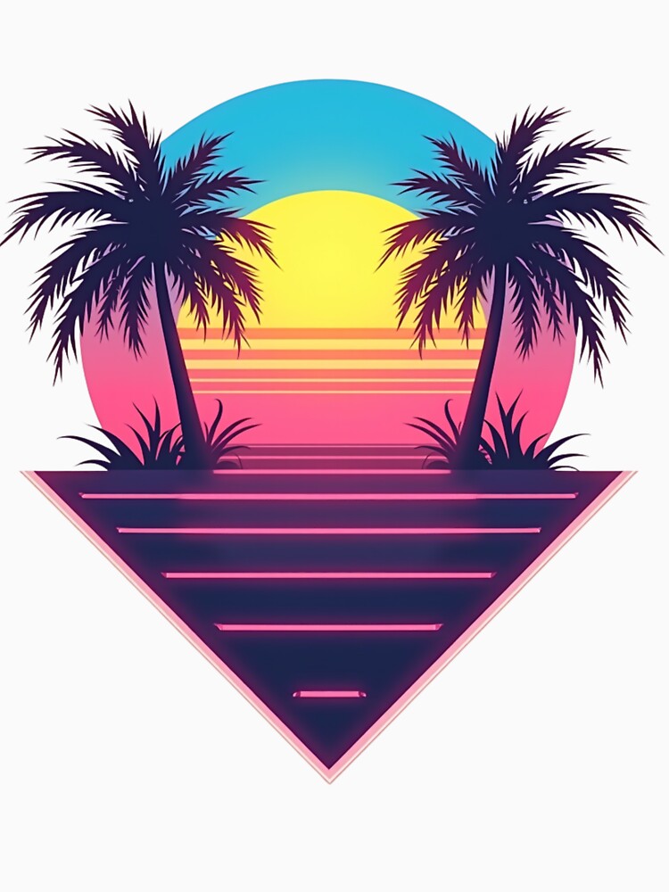 80s Retro Wave Pattern - Vintage Aesthetic Design for T-Shirts, Posters & More by GeniePixel