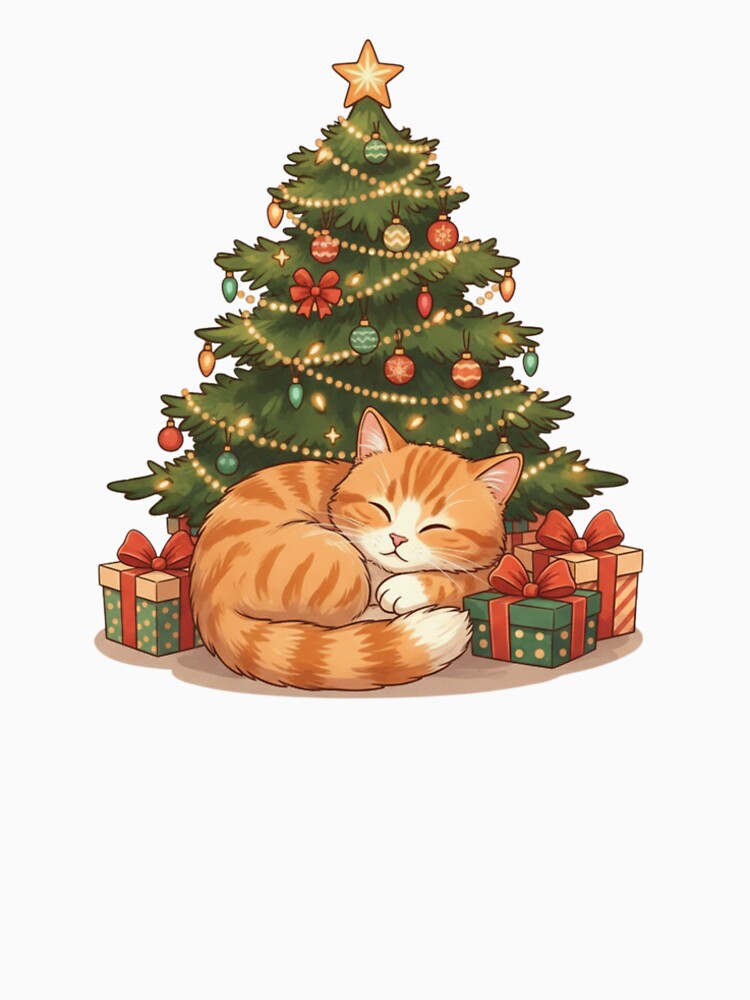 Kitten Sleeping Under the Tree – Sweet Christmas Dream by Marittops