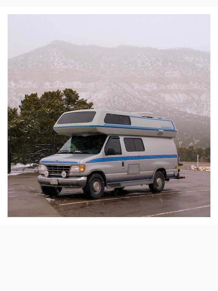 Vintage Van in the Snow by kyleloiphotos