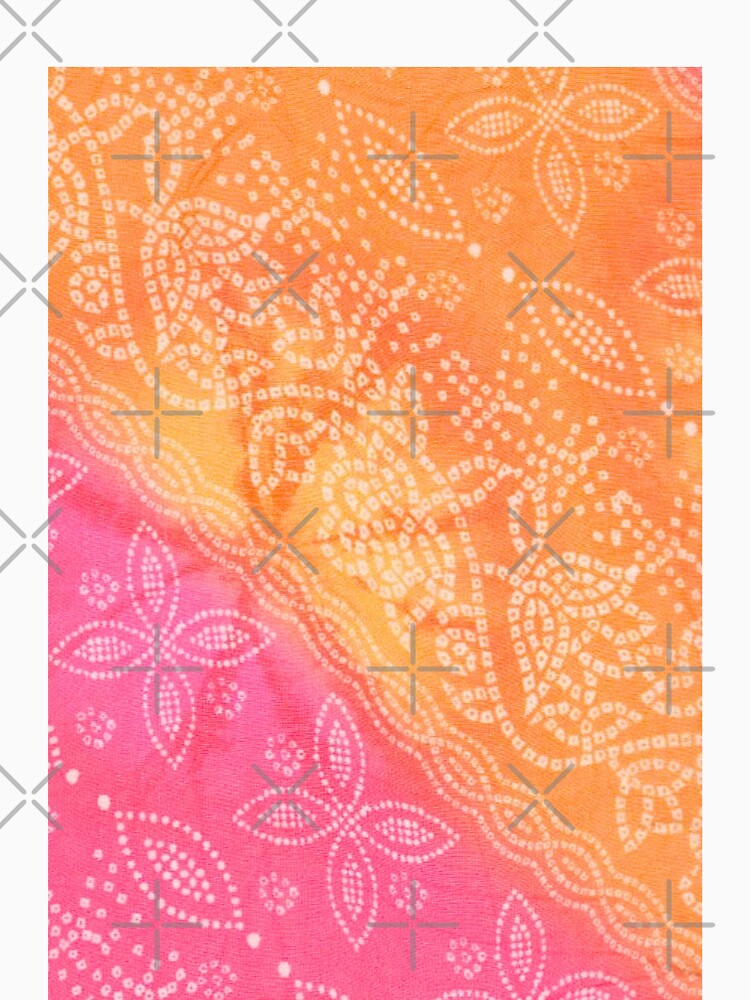 Pink and orange cotton Bandhani dupatta by We Are Stardust