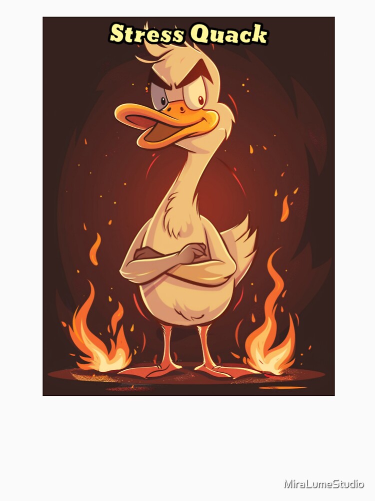 Sassy Duck Reactions: Stress Quack Funny Duck Meme by MiraLumeStudio