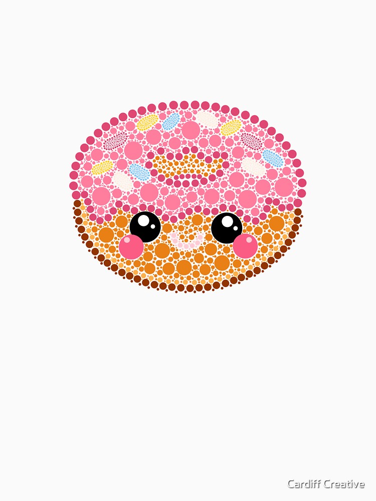 Kawaii Donut Dot Art by Cardiff Creative