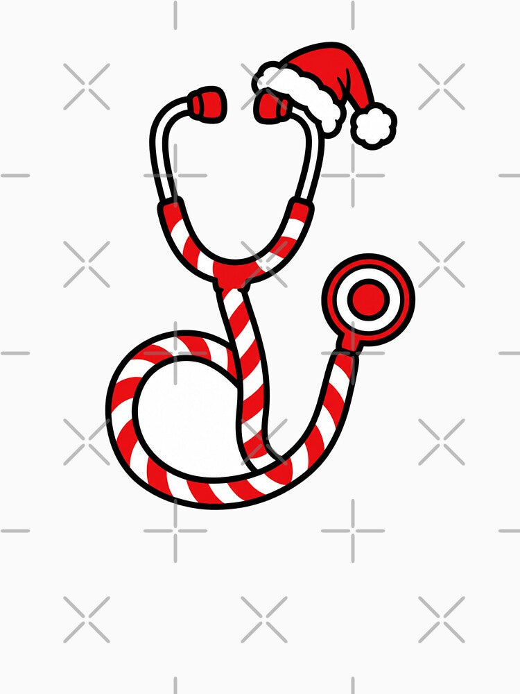 Christmas Nurse Candy Cane Stethoscope by Alphakenon