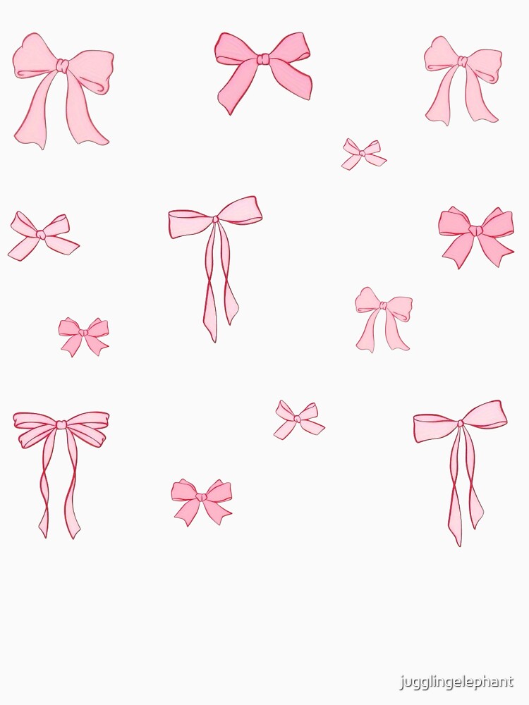 Pink Coquette Mini Bow Sticker Pack! by jugglingelephant