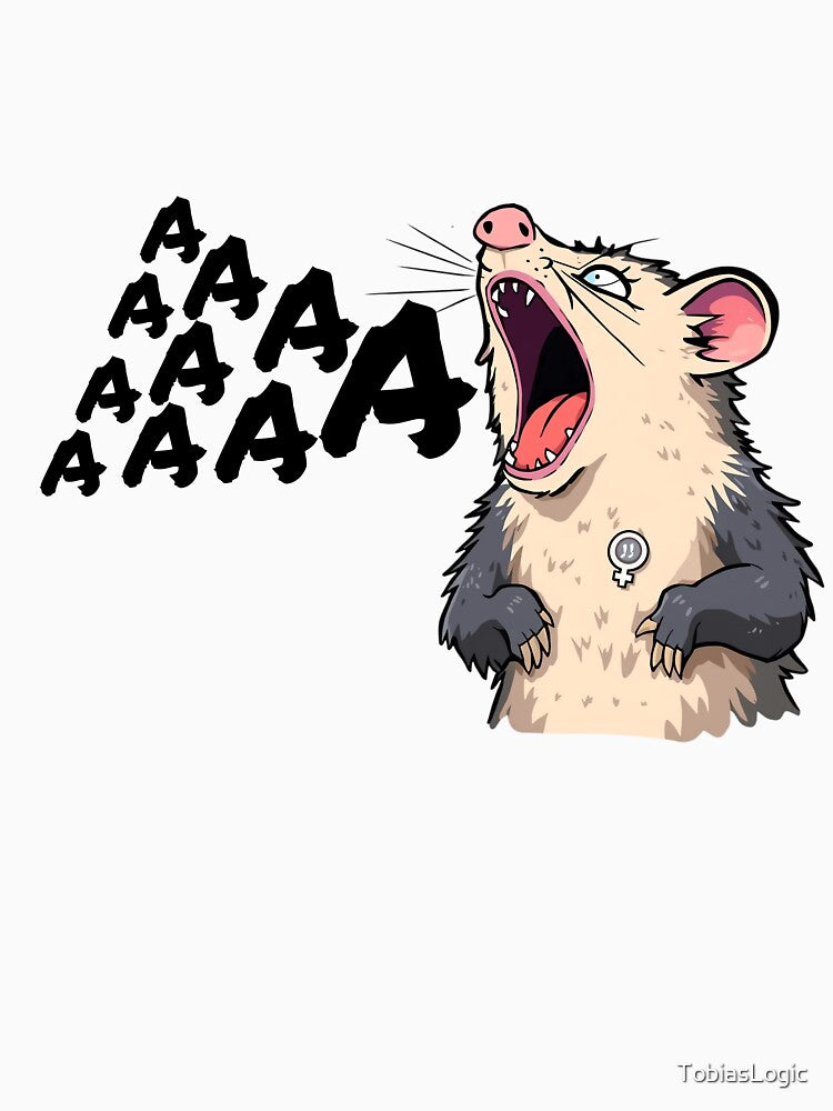 Screaming Opossum Feminist - Chaotic Feral Energy by TobiasLogic