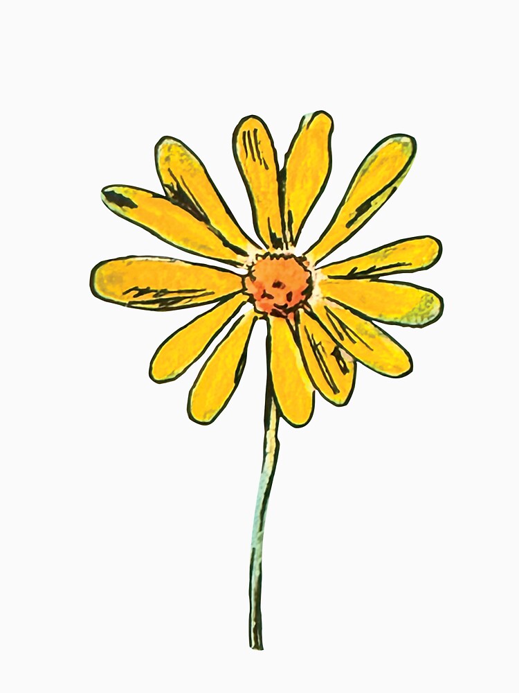 Real hand painted Watercolor painting of a pretty field flower by a.dadash Unisex