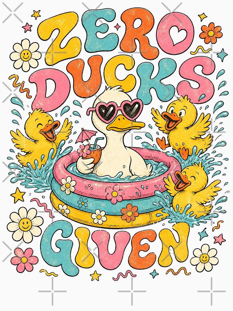 Funny Duck Summer - Zero Ducks Given Retro Duck by ice-apparel