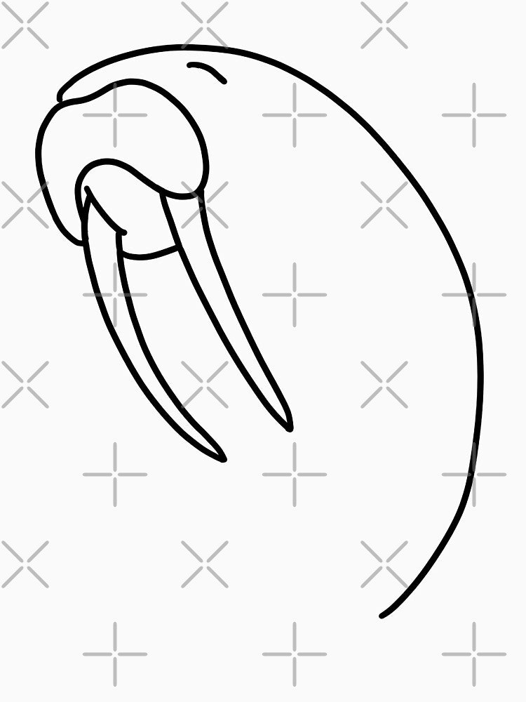 Minimalist Walrus - Large Print by magic8walrus