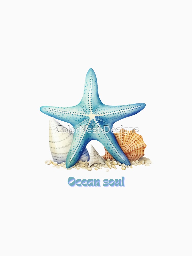 Ocean Soul – Starfish aesthetic marine design by ColorNest Designs
