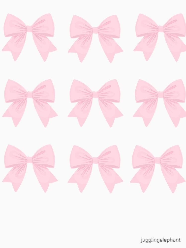 Pink Coquette Bow Sticker Pack! by jugglingelephant
