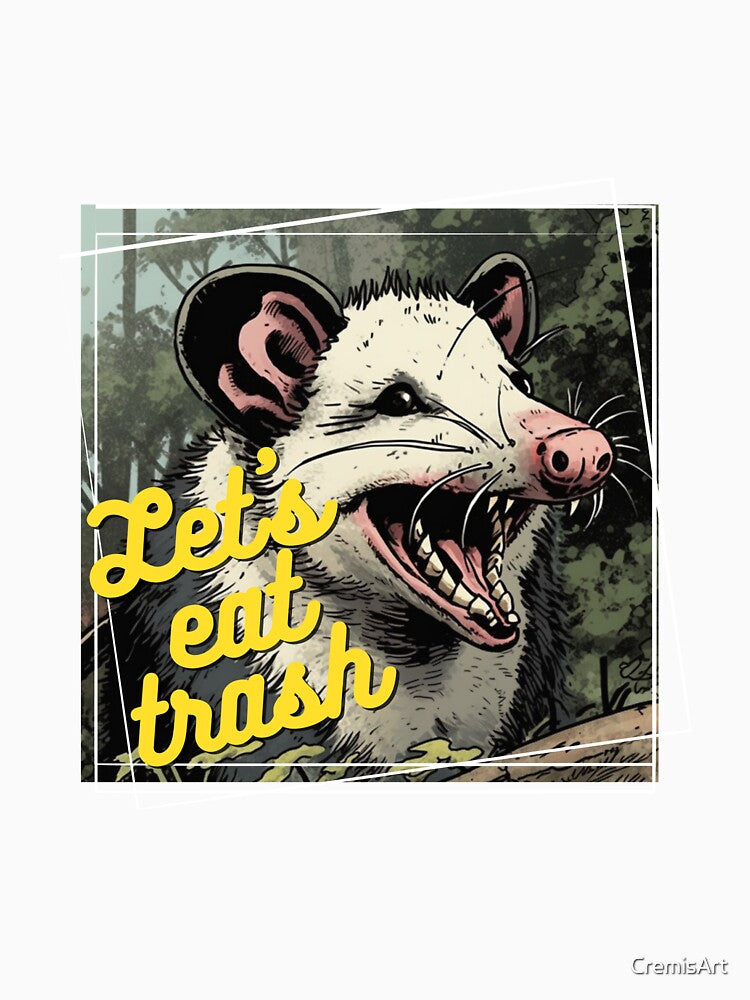 opossum let's eat trash by CremisArt
