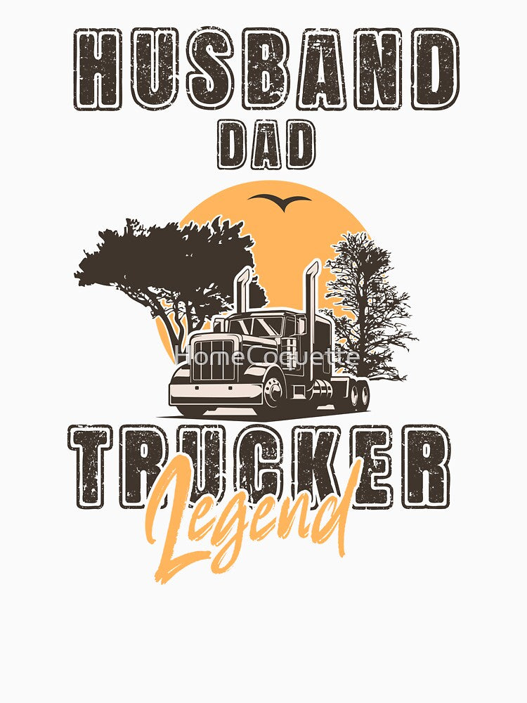Retro long haul truck, Husband dad trucker  legend by HomeCoquette