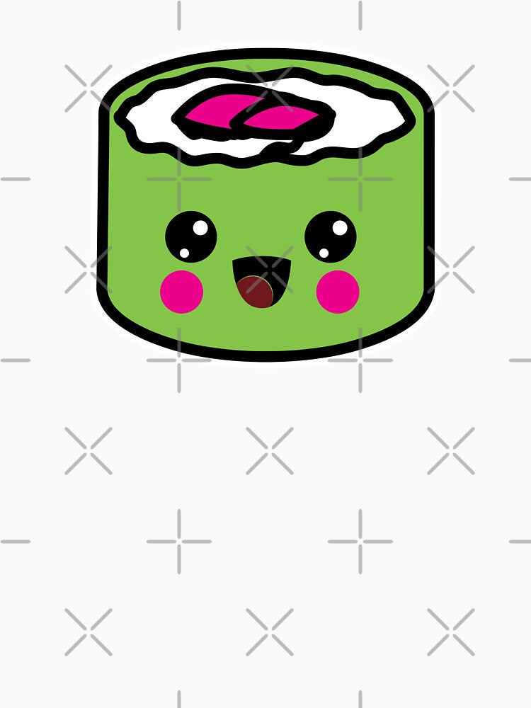 Cute Kawaii Happy Green Sushi by KawaiiStickers-