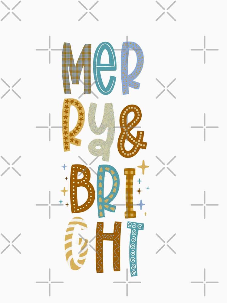 Merry and Bright Colorful Christmas Design by OctGaveAParty