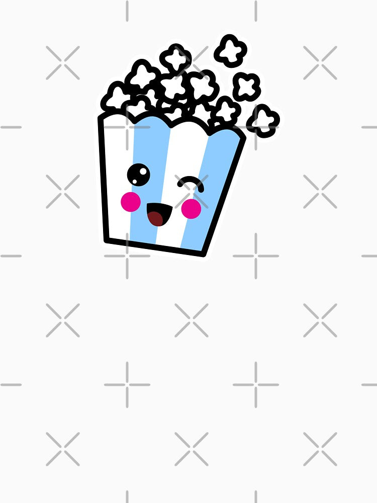 Cute Kawaii Happy Face Popcorn by KawaiiStickers-