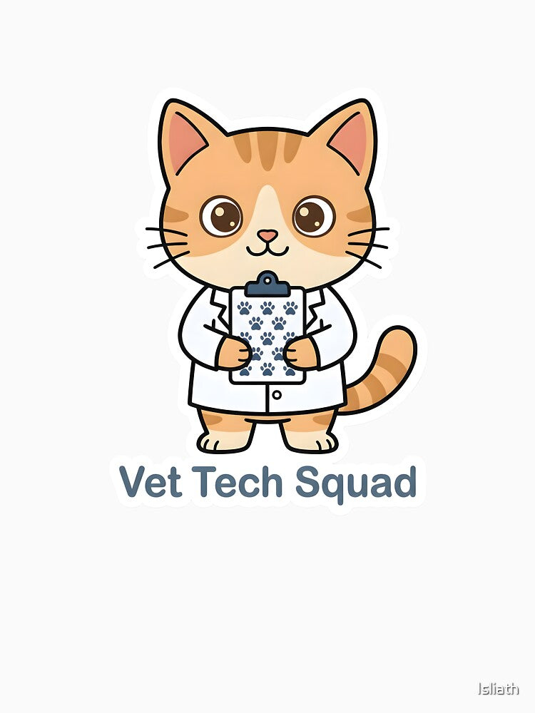 Cute Cat Vet – Vet Tech Squad Funny Gift Sticker by Isliath