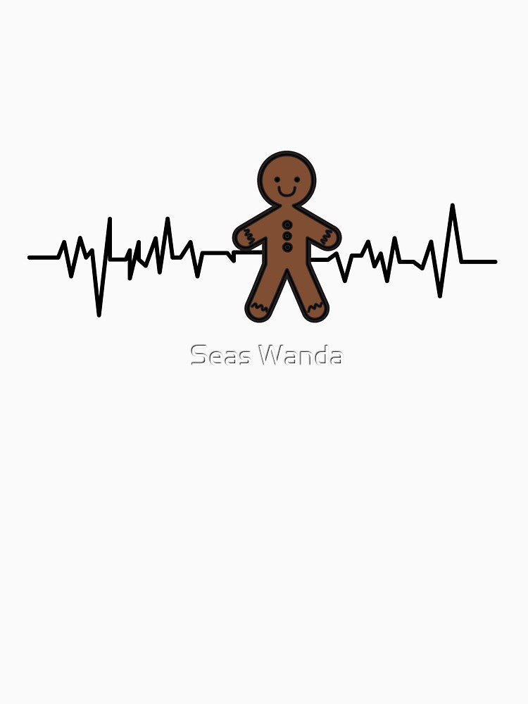 Heartbeat Gingerbread Man Christmas by Seas Wanda