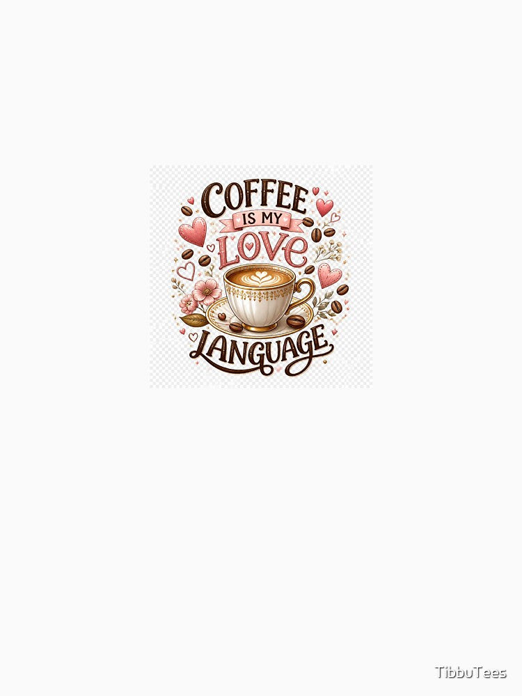 Coffee Is My Love Language Cute Coffee Lover by TibbuTees