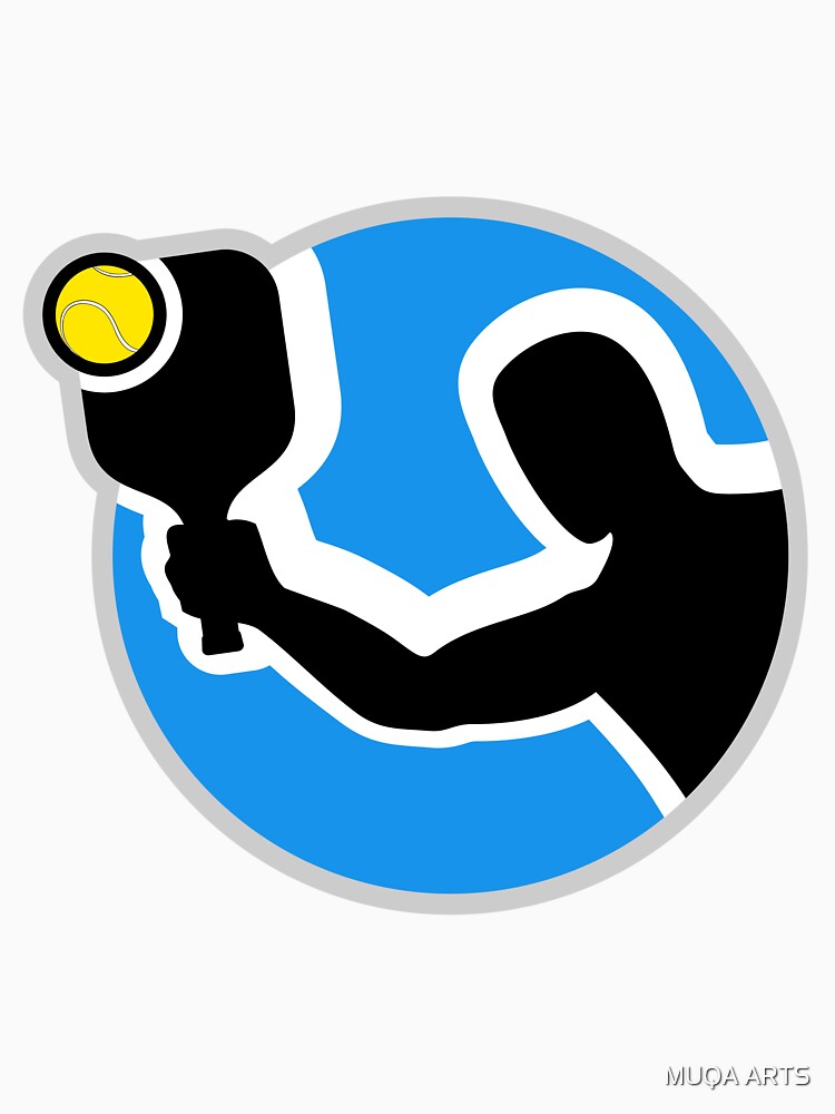 Pickleball Racket player by MUQA ARTS