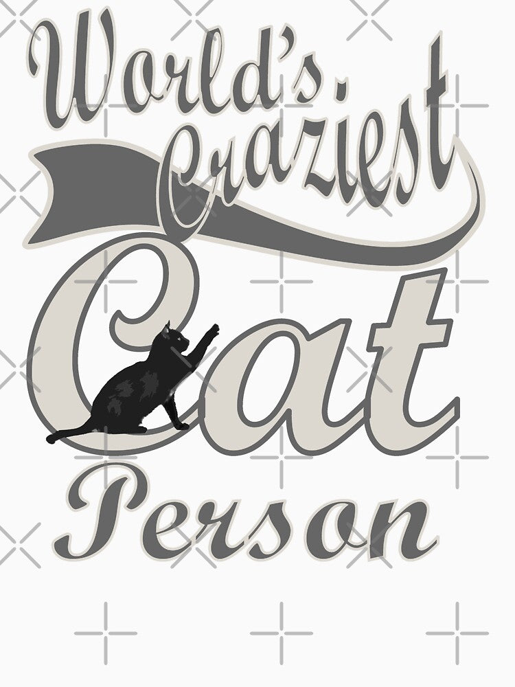 1980s Retro Typography World's Craziest Cat Person by LEILA ART SPACE