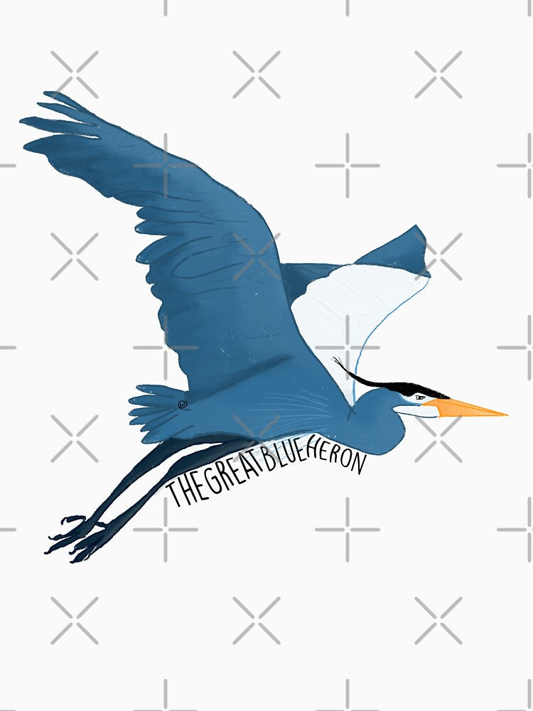 The Great Blue Heron by Katelyn Workman Unisex