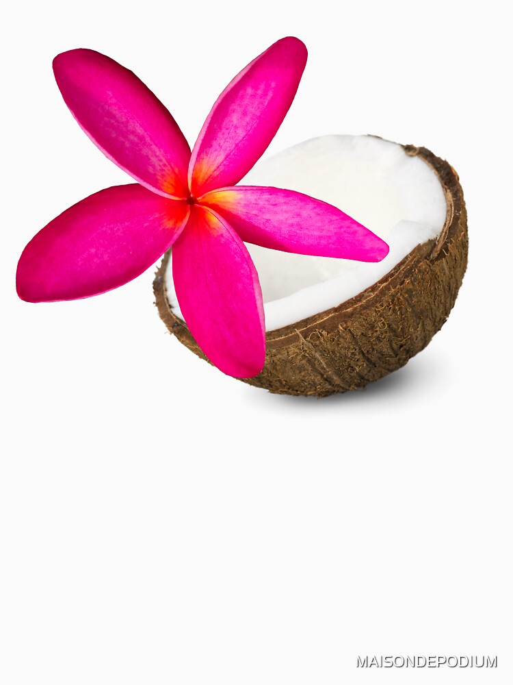 coconut hibiscus summer girly t shirt by MAISONDEPODIUM