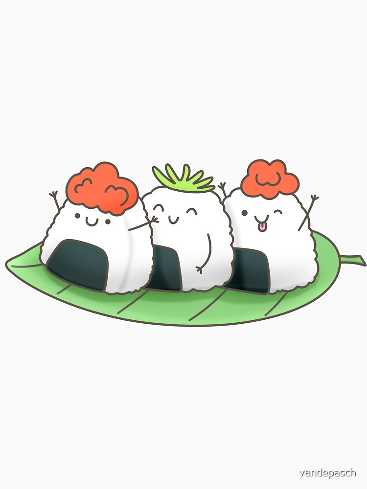cute sushi happpy kawaii by vandepasch