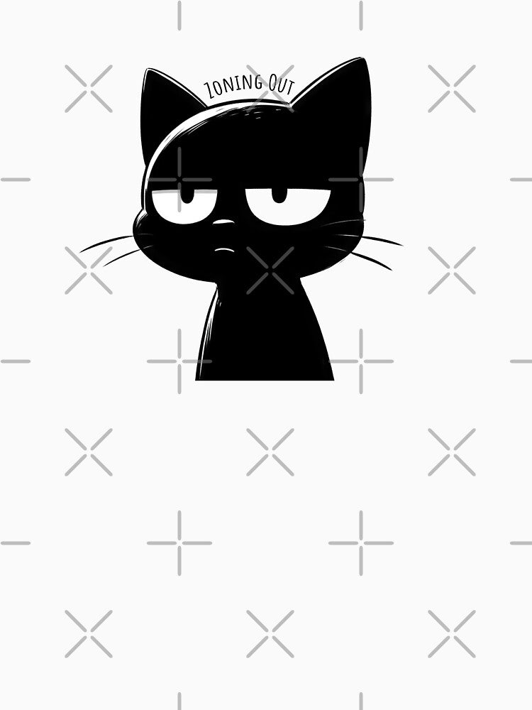 Black Cat Zoning Out Meme by MushroomHut