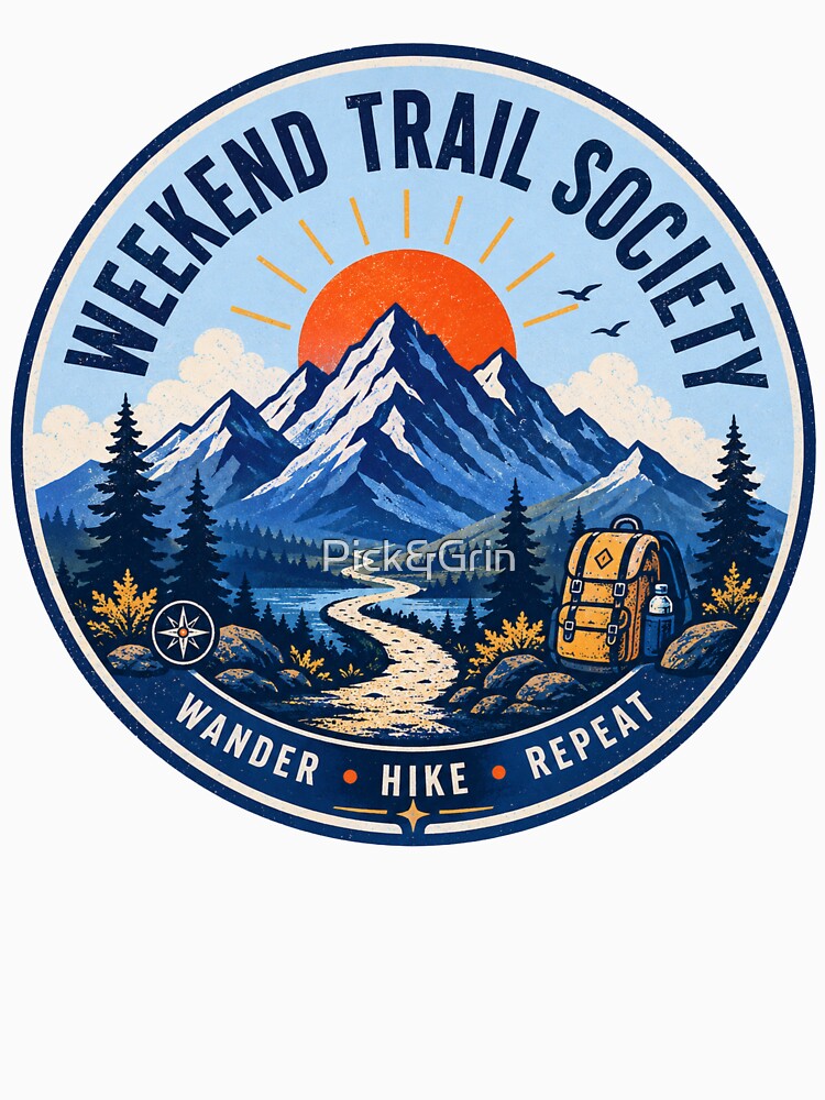 Weekend Trail Society Hiking Badge by Pick&Grin